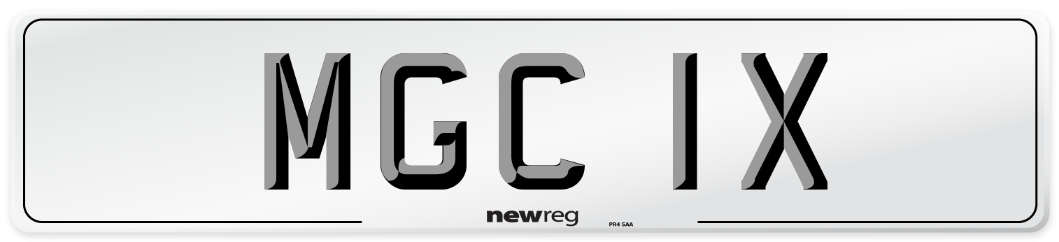 MGC 1X Number Plate from New Reg